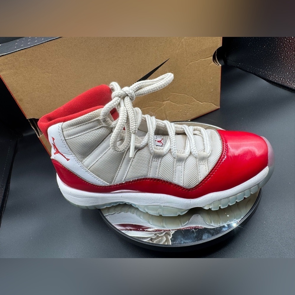 Nike Red and White Retro Sneakers - Picture 5 of 9